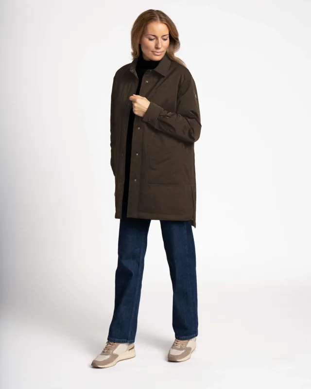 WEGA Green Goose Lange Hemdjacke für Damen in Braun